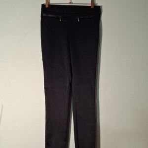 H&M Navy Blue Skinny Satin Style Pants Size 6
